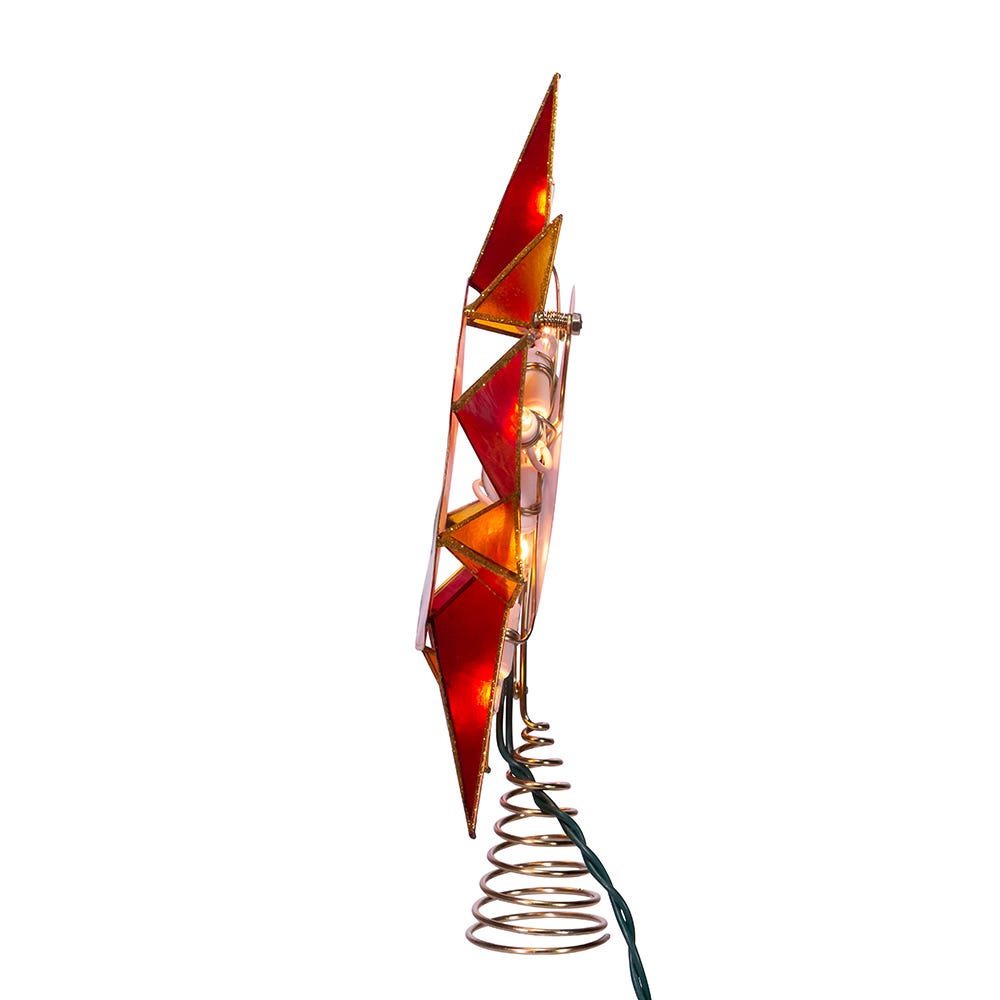 Kurt Adler 10-Light 10.5 inch Elvis Capiz Star Treetop